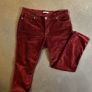 Levi’s corduroy pants size 18 maroon